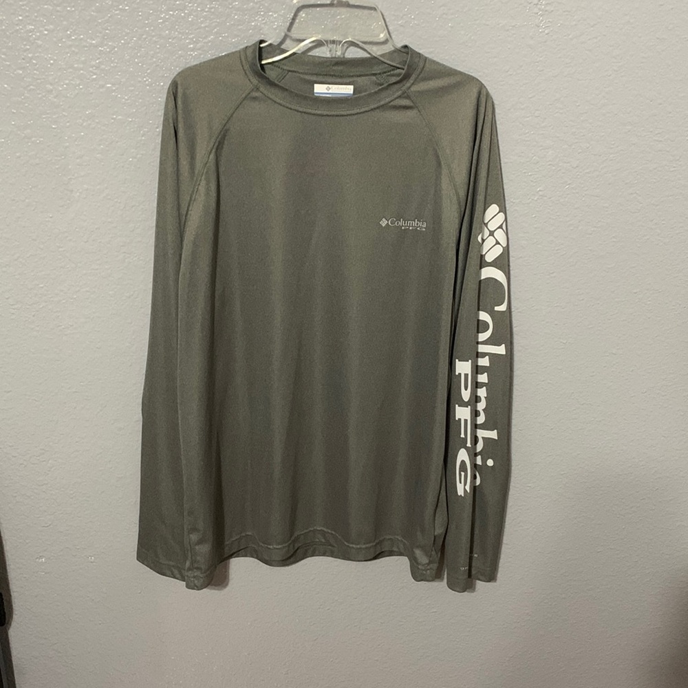 Men’s Colombia PFG Gray Long sleeve Shirt  Size Small